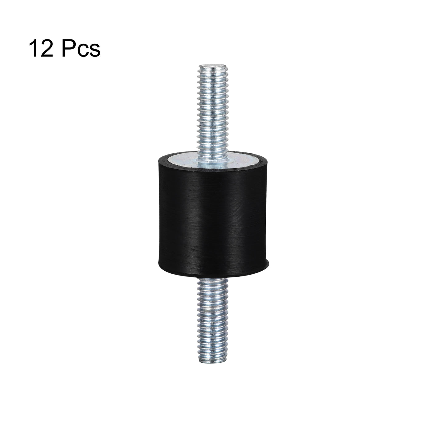uxcell Uxcell M6x18mm Rubber Mounts, 12pcs Anti Isolator Studs Shock Absorber Male, 20x20mm