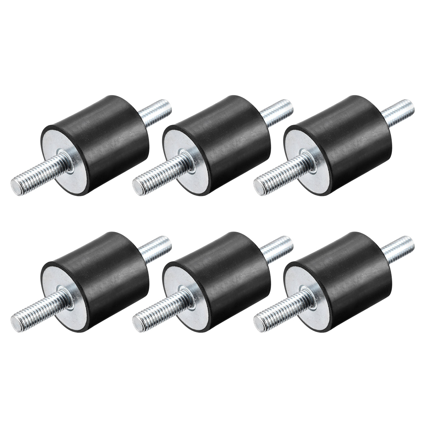 uxcell Uxcell M8x23mm Rubber Mounts, 6pcs Anti Isolator Studs Shock Absorber Male, 30x30mm