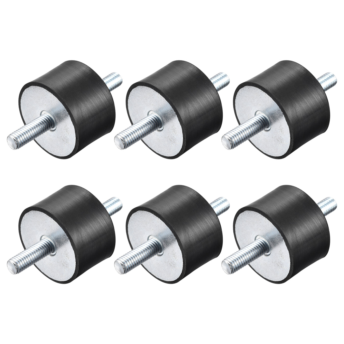 uxcell Uxcell M8x23mm Rubber Mounts, 6pcs Anti Isolator Studs Shock Absorber Male, 40x25mm