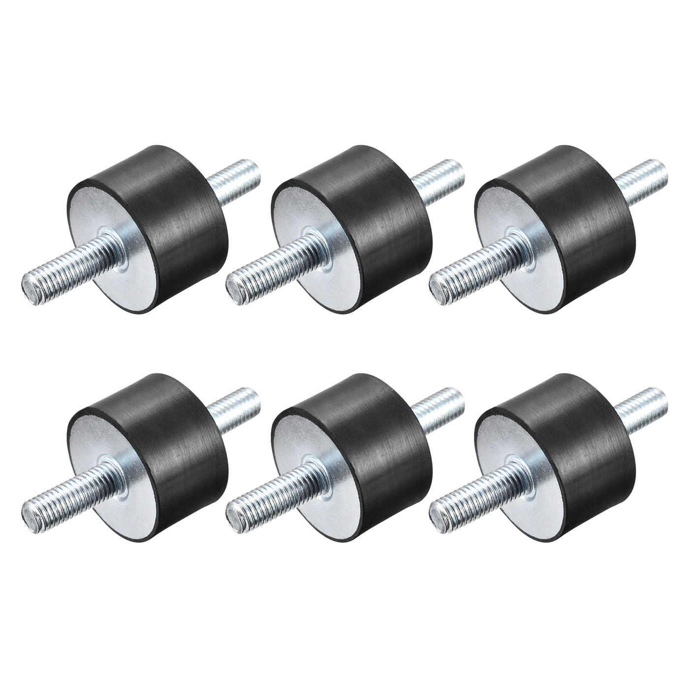 uxcell Uxcell M10x28mm Rubber Mounts, 6pcs Anti Isolator Studs Shock Absorber Male, 40x25mm