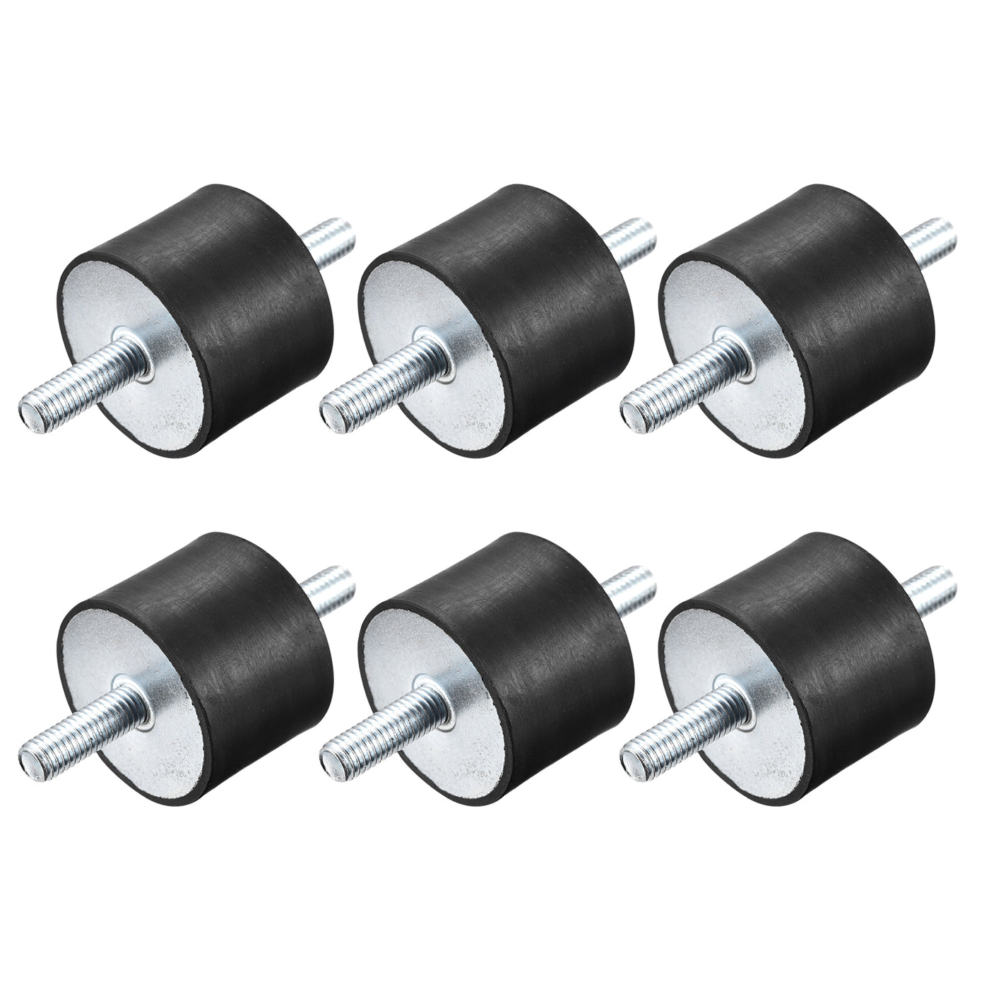 uxcell Uxcell M8x23mm Rubber Mounts, 6pcs Anti Isolator Studs Shock Absorber Male, 40x30mm