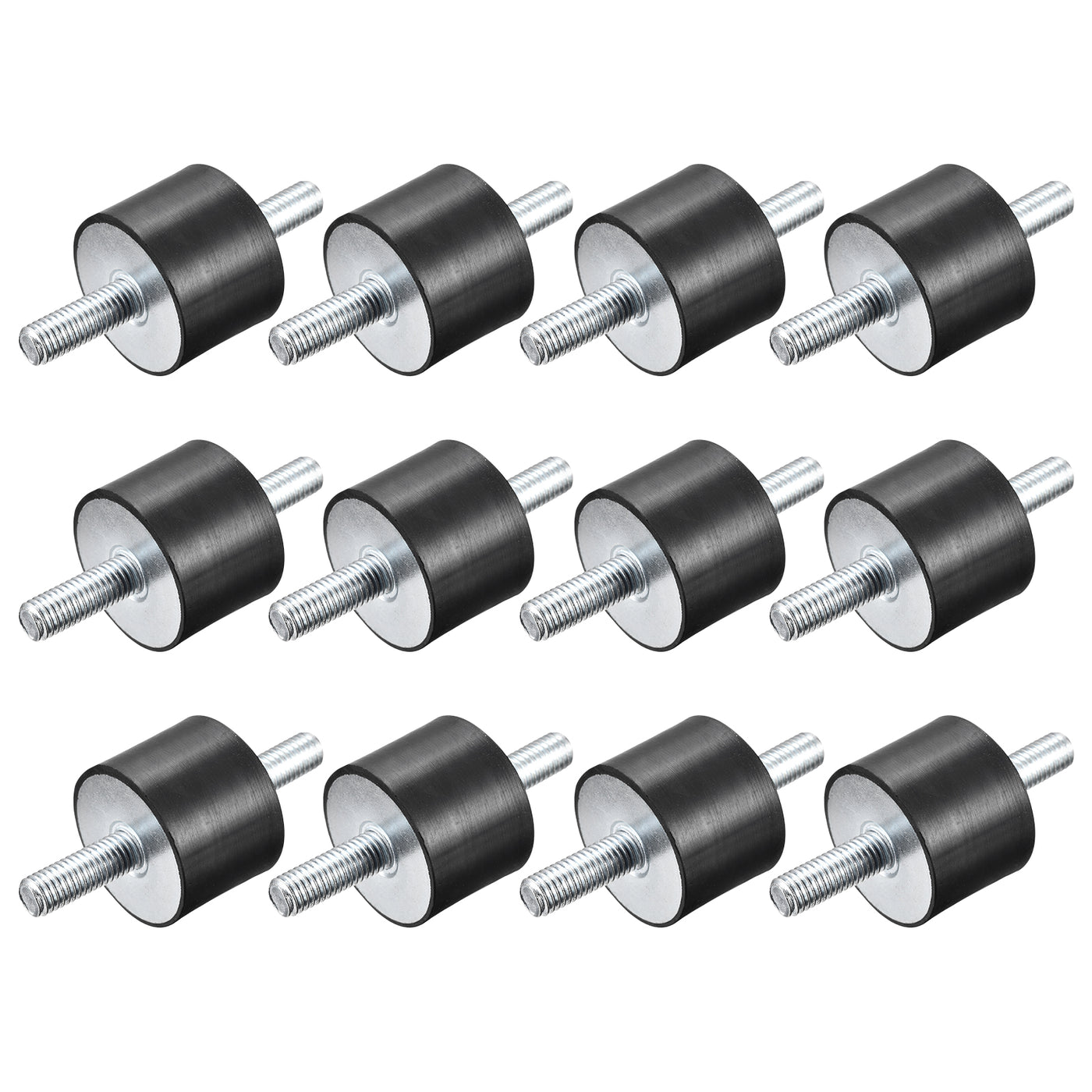 uxcell Uxcell M10x28mm Rubber Mounts, 12pcs Anti Isolator Studs Shock Absorber Male, 40x30mm