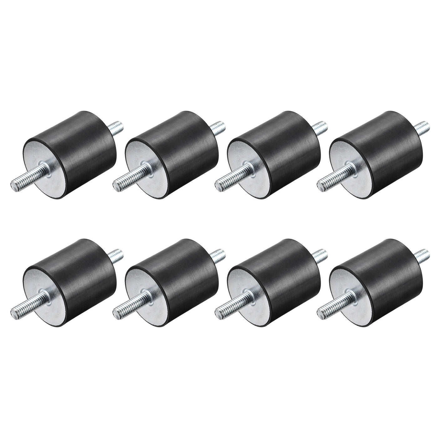 uxcell Uxcell M8x23mm Rubber Mounts, 8pcs Anti Isolator Studs Shock Absorber Male, 40x40mm