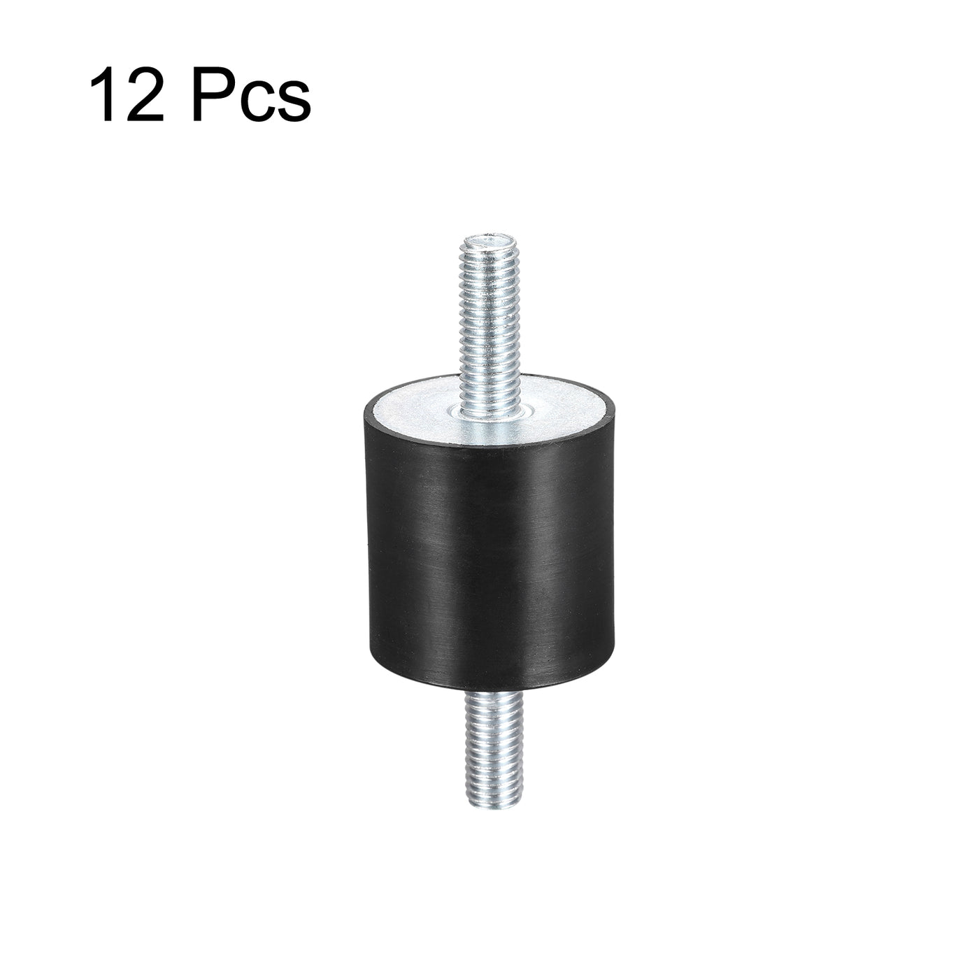 uxcell Uxcell M10x28mm Rubber Mounts, 12pcs Anti Isolator Studs Shock Absorber Male, 40x40mm