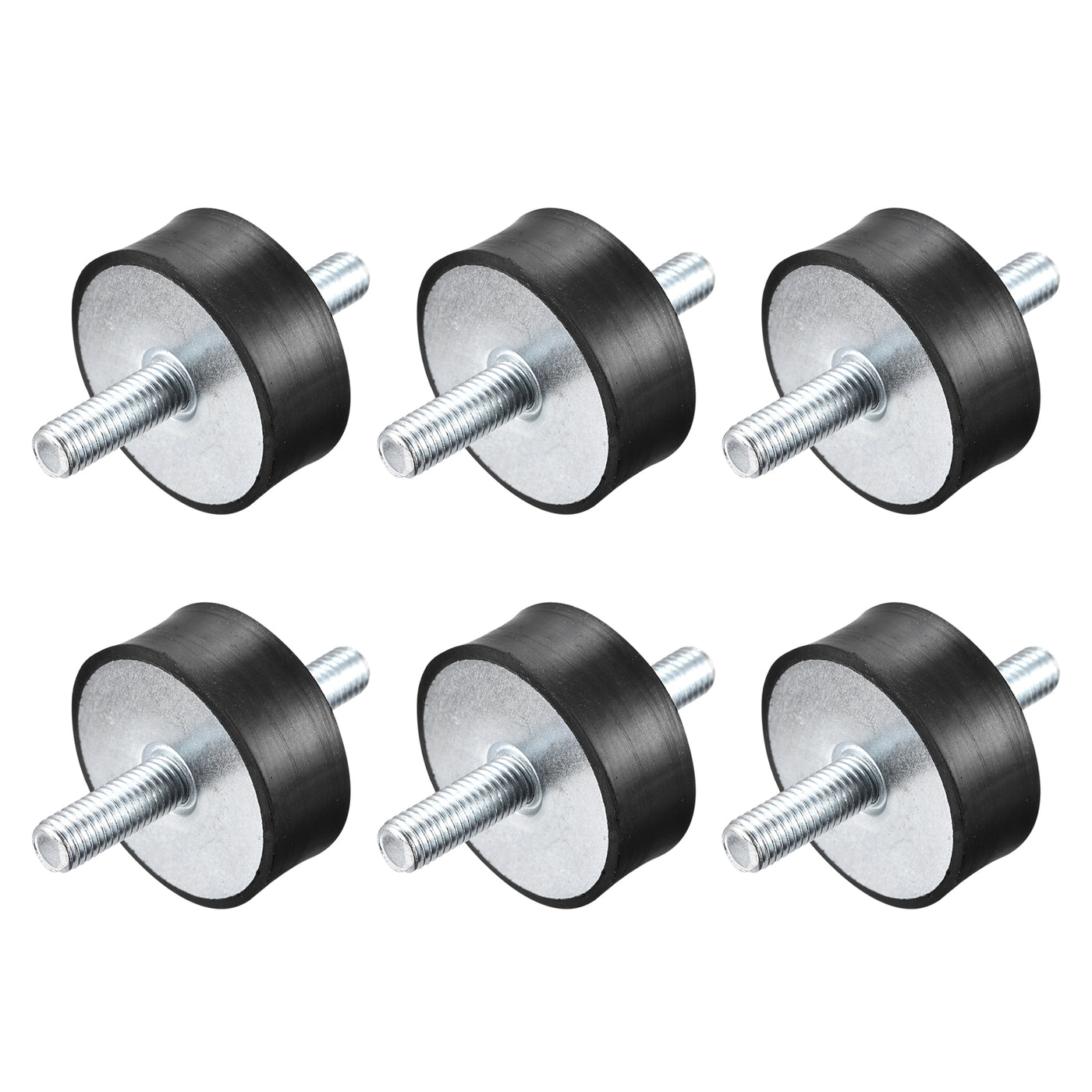 uxcell Uxcell M10x28mm Rubber Mounts, 6pcs Anti Isolator Studs Shock Absorber Male, 50x20mm