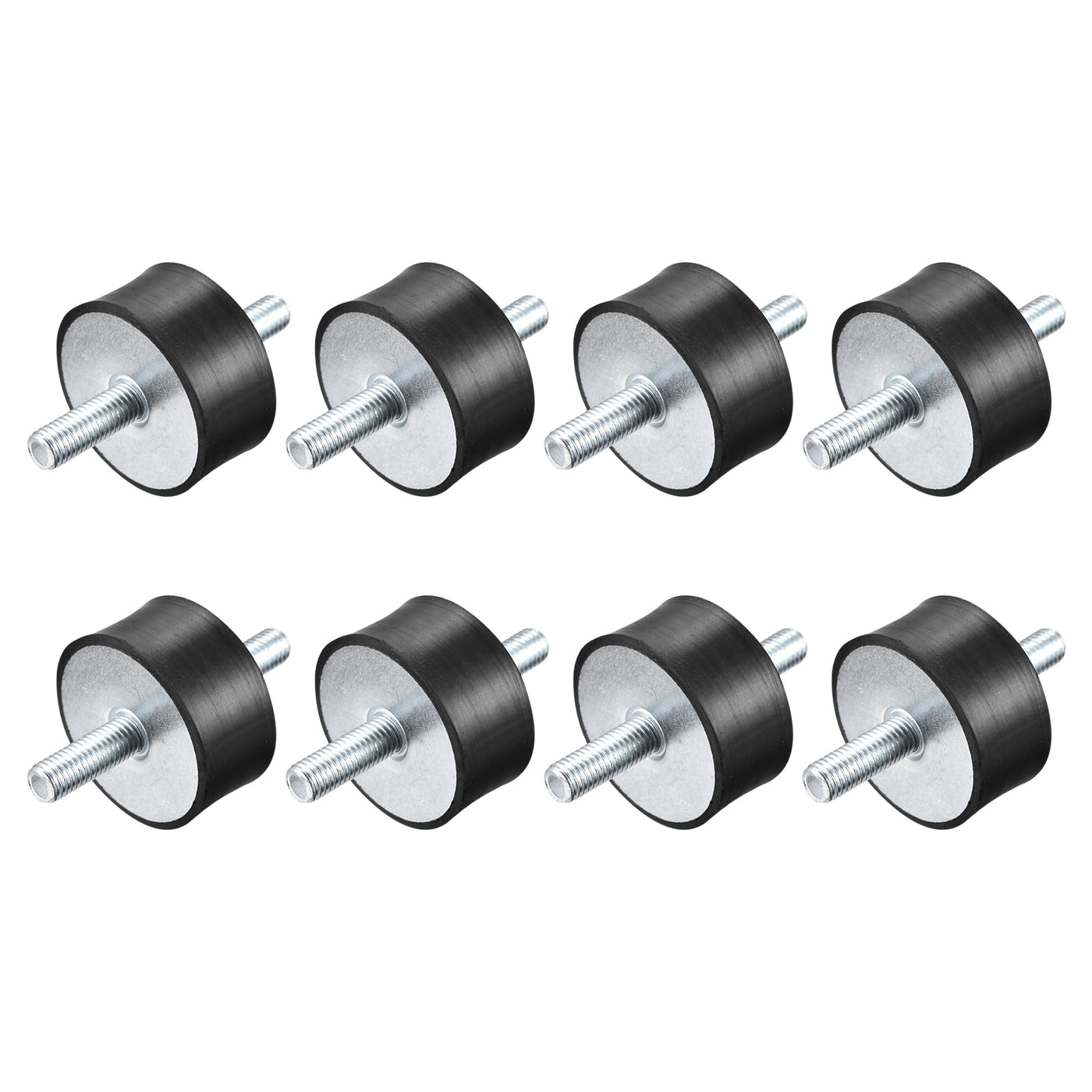 uxcell Uxcell M10x28mm Rubber Mounts, 8pcs Anti Isolator Studs Shock Absorber Male, 50x25mm