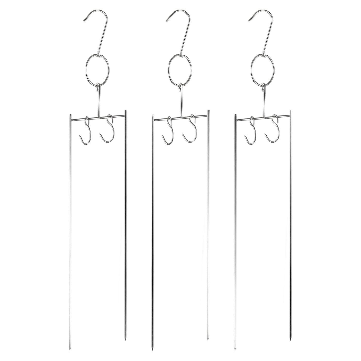 uxcell Uxcell Stainless Steel Smoker Hanger Meats Hooks for Butcher Shop Hanging Processing Drying Chicken Beef Fish