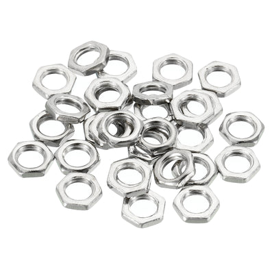 Harfington M7 x 1.0 Steel Hex Nuts, 30 Pack Metric Thread Zinc Plated Finished Hardware Nuts Screw Bolt Fasteners 2mm Height
