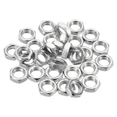 Harfington M8 x 1.0 Steel Hex Nuts, 30 Pack Metric Thread Zinc Plated Finished Hardware Nuts Screw Bolt Fasteners 4mm Height