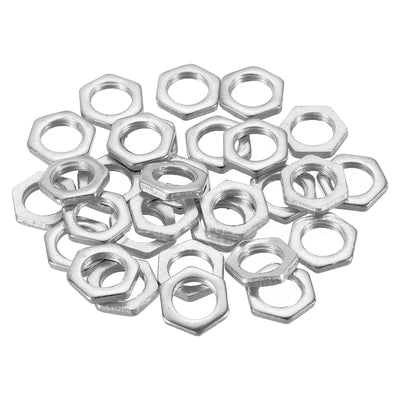 Harfington M10 x 1.0 Steel Hex Nuts, 30 Pack Metric Thread Zinc Plated Finished Hardware Nuts Screw Bolt Fasteners 2.5mm Height