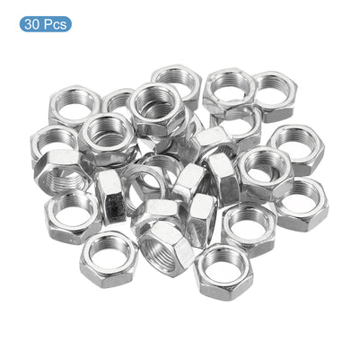 Harfington M12 x 1.0 Steel Hex Nuts, 30 Pack Metric Thread Zinc Plated Finished Hardware Nuts Screw Bolt Fasteners 7mm Height