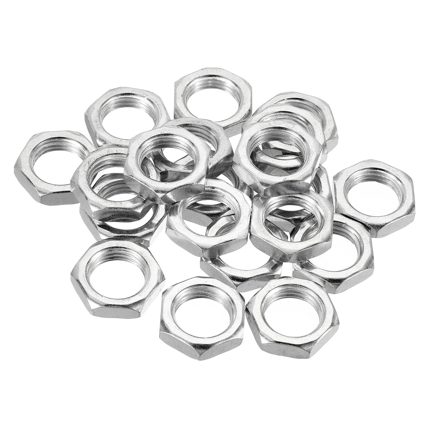 Harfington M16 x 1.5 Steel Hex Nuts, 20 Pack Metric Thread Zinc Plated Finished Hardware Nuts Screw Bolt Fasteners 6mm Height
