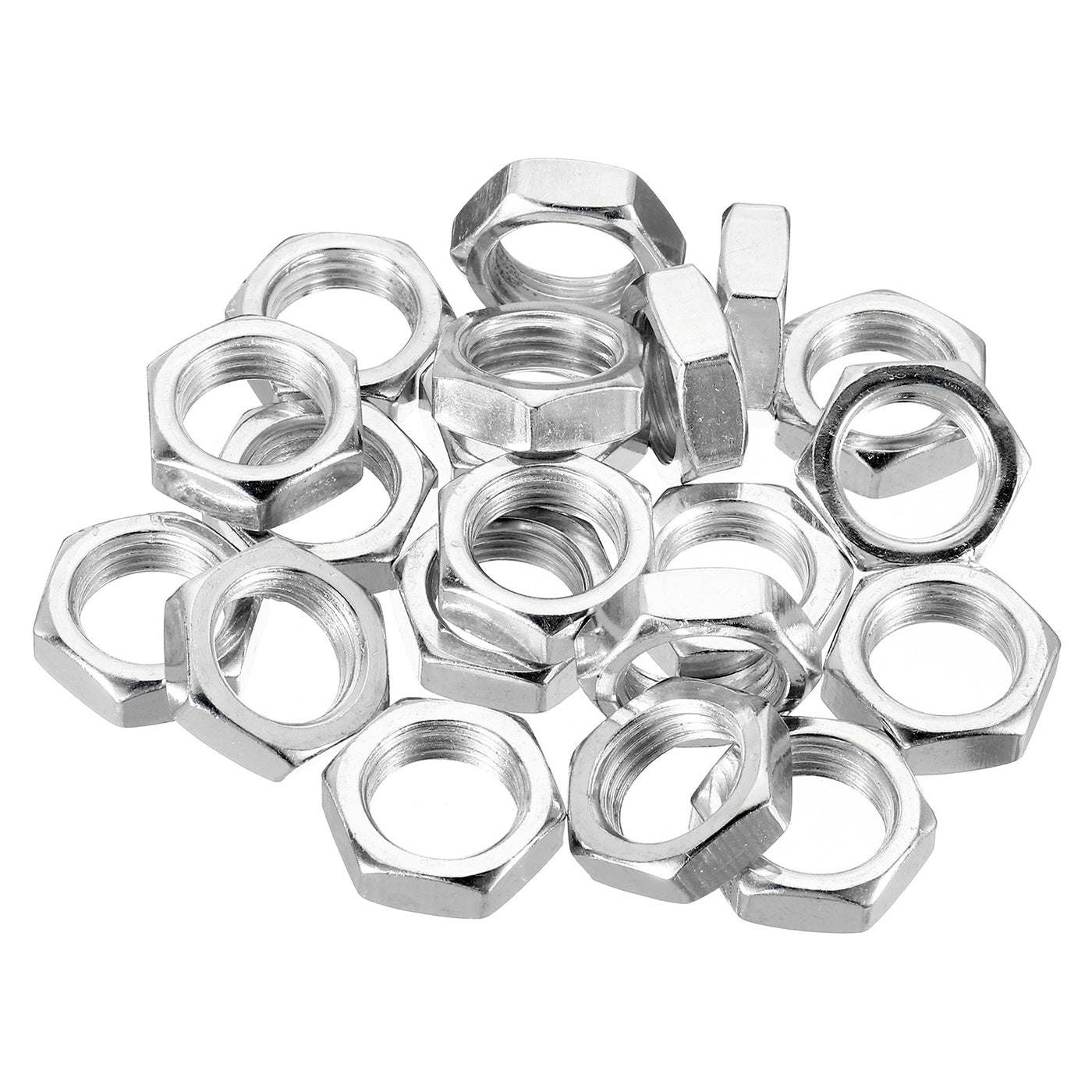 Harfington M16 x 1.5 Steel Hex Nuts, 20 Pack Metric Thread Zinc Plated Finished Hardware Nuts Screw Bolt Fasteners 7mm Height