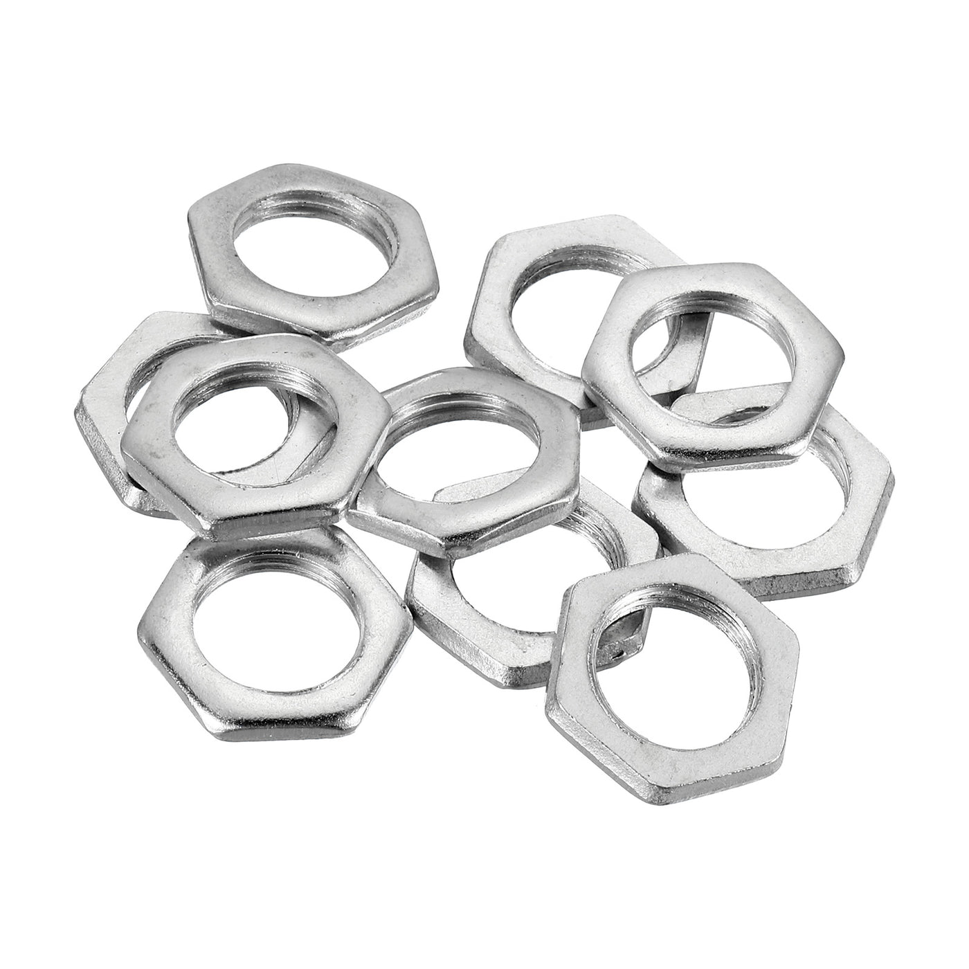 Harfington M16 x 1.5 Steel Hex Nuts, 10 Pack Metric Thread Zinc Plated Finished Hardware Nuts Screw Bolt Fasteners 4mm Height