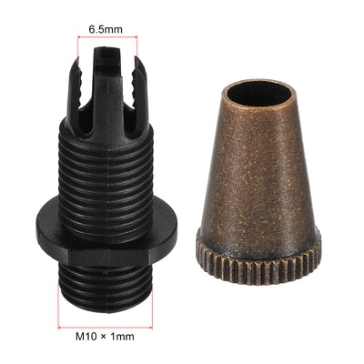 Harfington Lighting Cord Grips Connector,Copper Light Cable Glands,2Pcs,Red Bronze Tone
