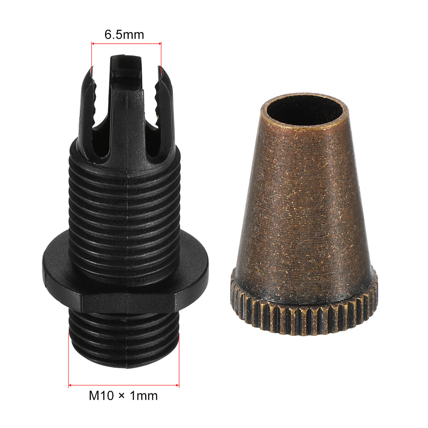 Harfington Lighting Cord Grips Connector,Copper Light Cable Glands,3Pcs,Red Bronze Tone