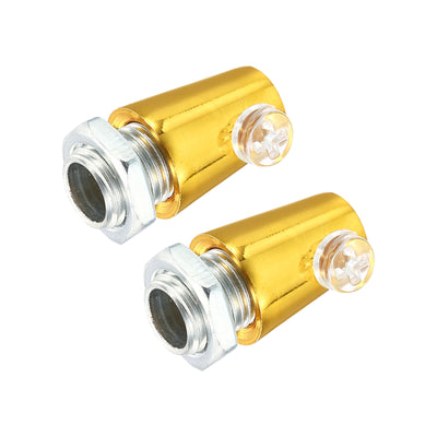 Harfington Lighting Cord Grips,Carbon Steel Light Cable Glands with Screws,2Pcs,Gold Tone