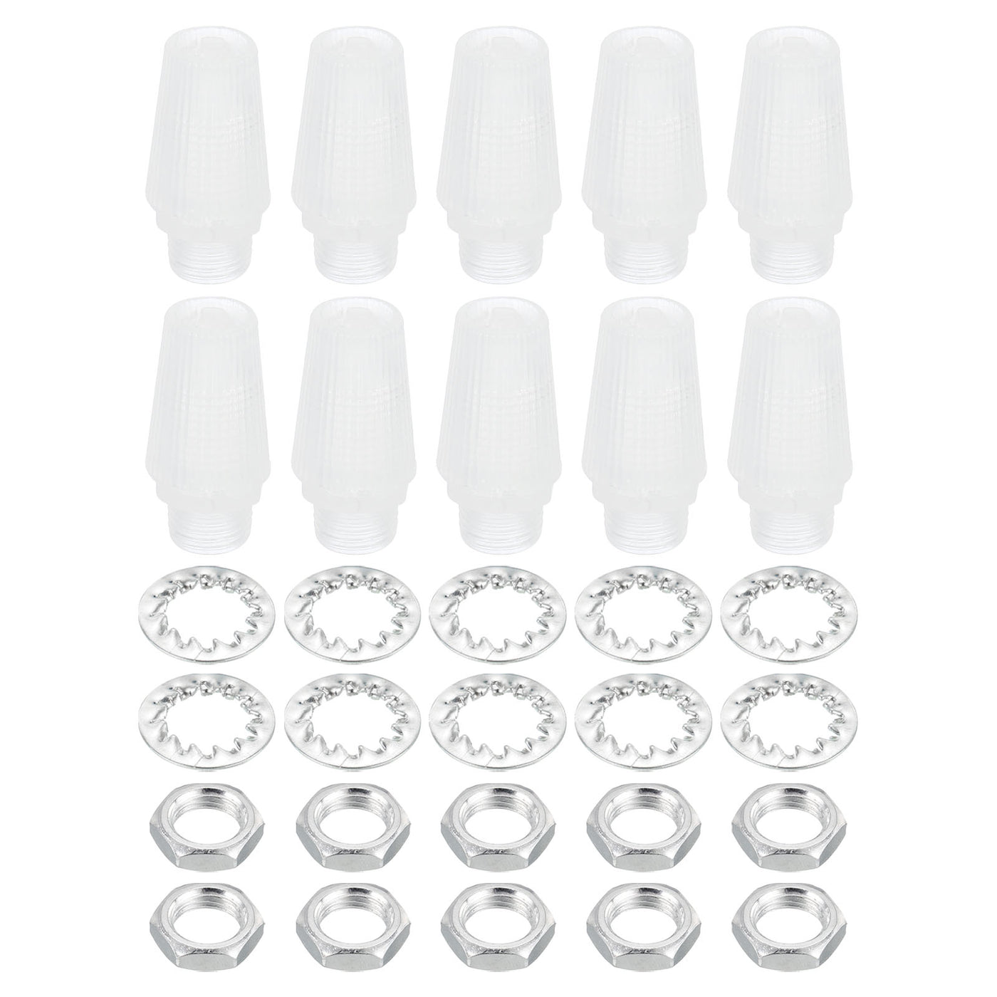 Harfington Lighting Cord Grips Connector,Carbon Steel Light Cable Glands,10Pcs,Clear