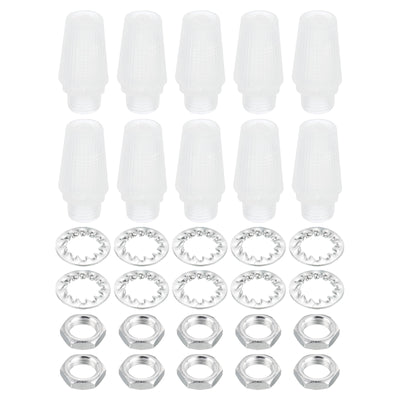 Harfington Lighting Cord Grips Connector,Carbon Steel Light Cable Glands,10Pcs,Clear