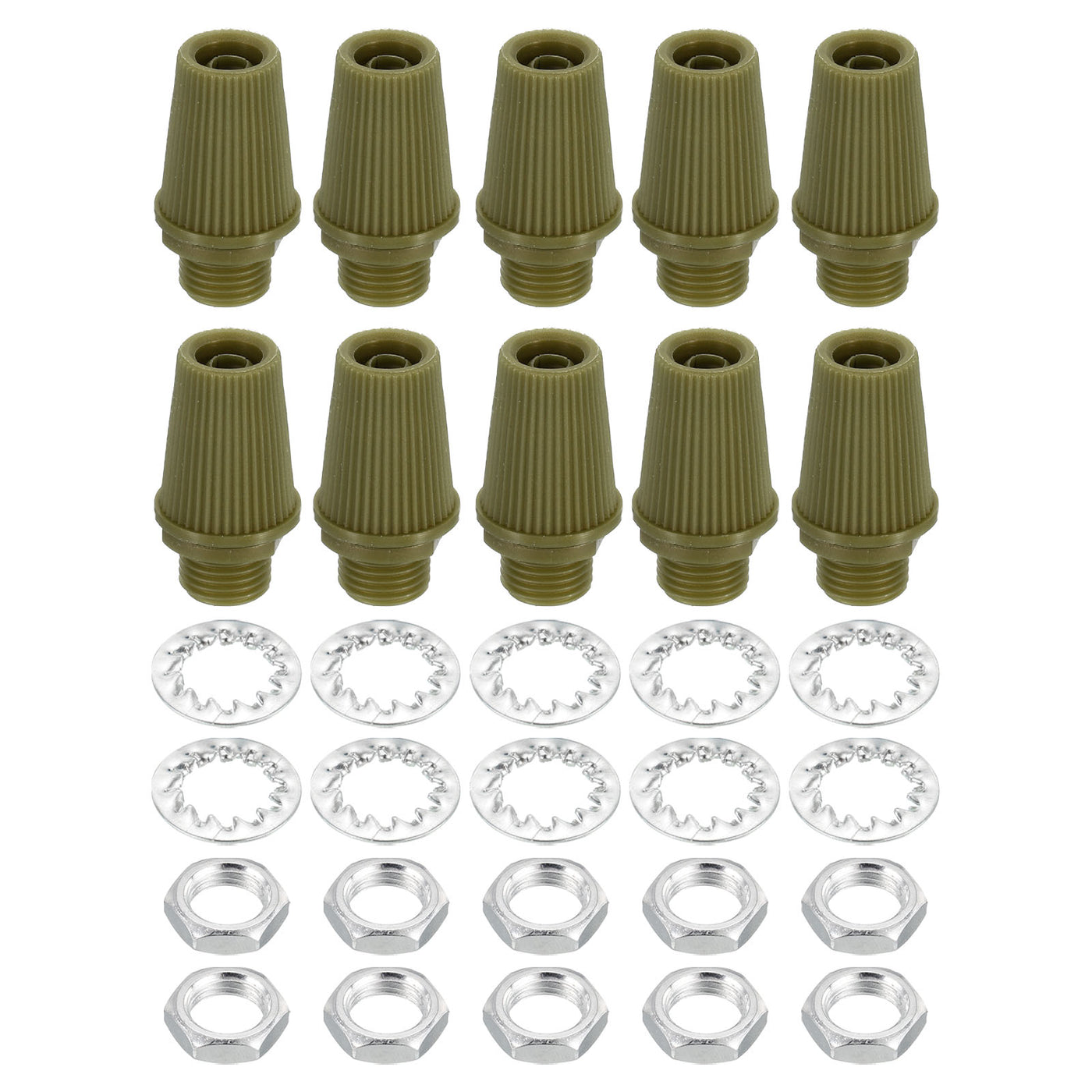 Harfington Lighting Cord Grips Connector,Carbon Steel Light Cable Glands,10Pcs,Green