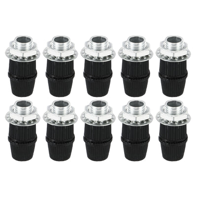 Harfington Lighting Cord Grips,Carbon Steel Light Cable Glands W Threaded Pipe,10Pcs,Black