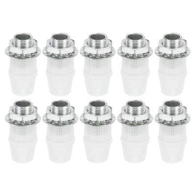 Harfington Lighting Cord Grips,Carbon Steel Light Cable Glands W Threaded Pipe,10Pcs,Clear