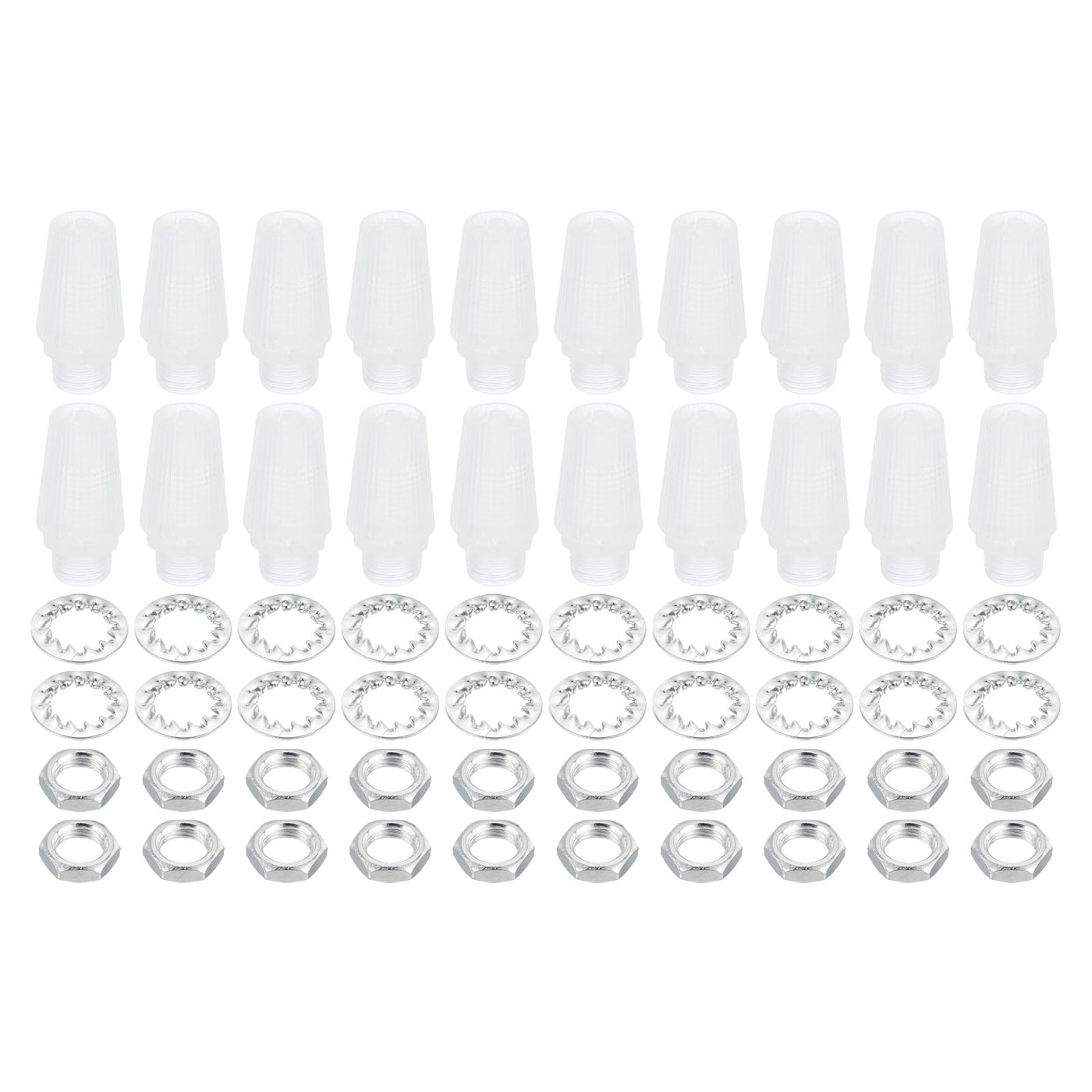 Harfington Lighting Cord Grips Connector,Carbon Steel Light Cable Glands,20Pcs,Clear