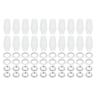 Harfington Lighting Cord Grips Connector,Carbon Steel Light Cable Glands,20Pcs,Clear