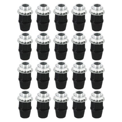 Harfington Lighting Cord Grips,Carbon Steel Light Cable Glands W Threaded Pipe,20Pcs,Black