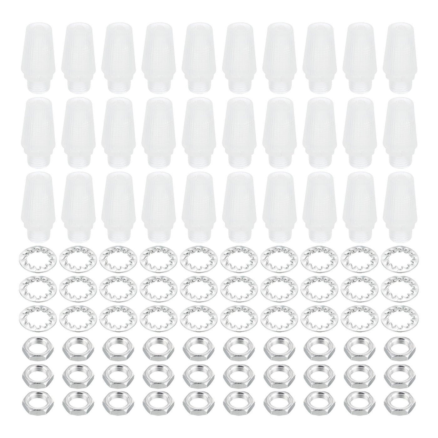 Harfington Lighting Cord Grips Connector,Carbon Steel Light Cable Glands,30Pcs,Clear