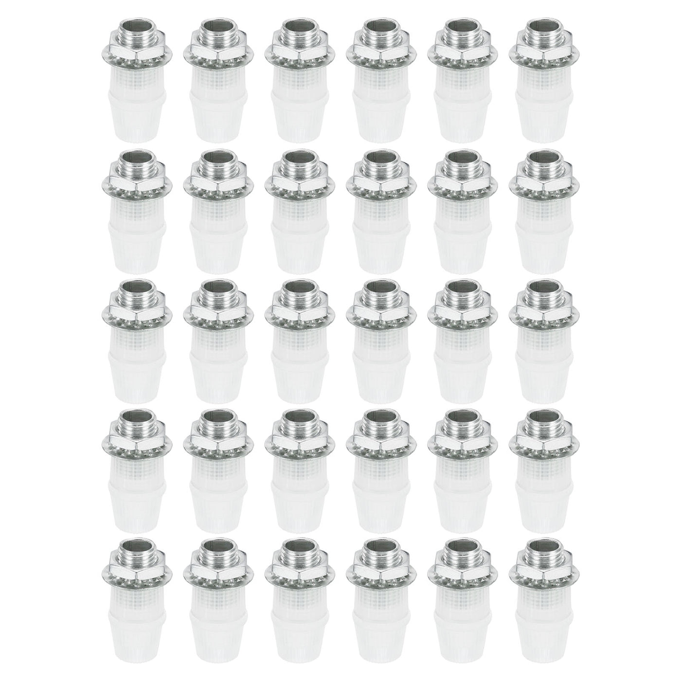Harfington Lighting Cord Grips,Carbon Steel Light Cable Glands W Threaded Pipe,30Pcs,Clear