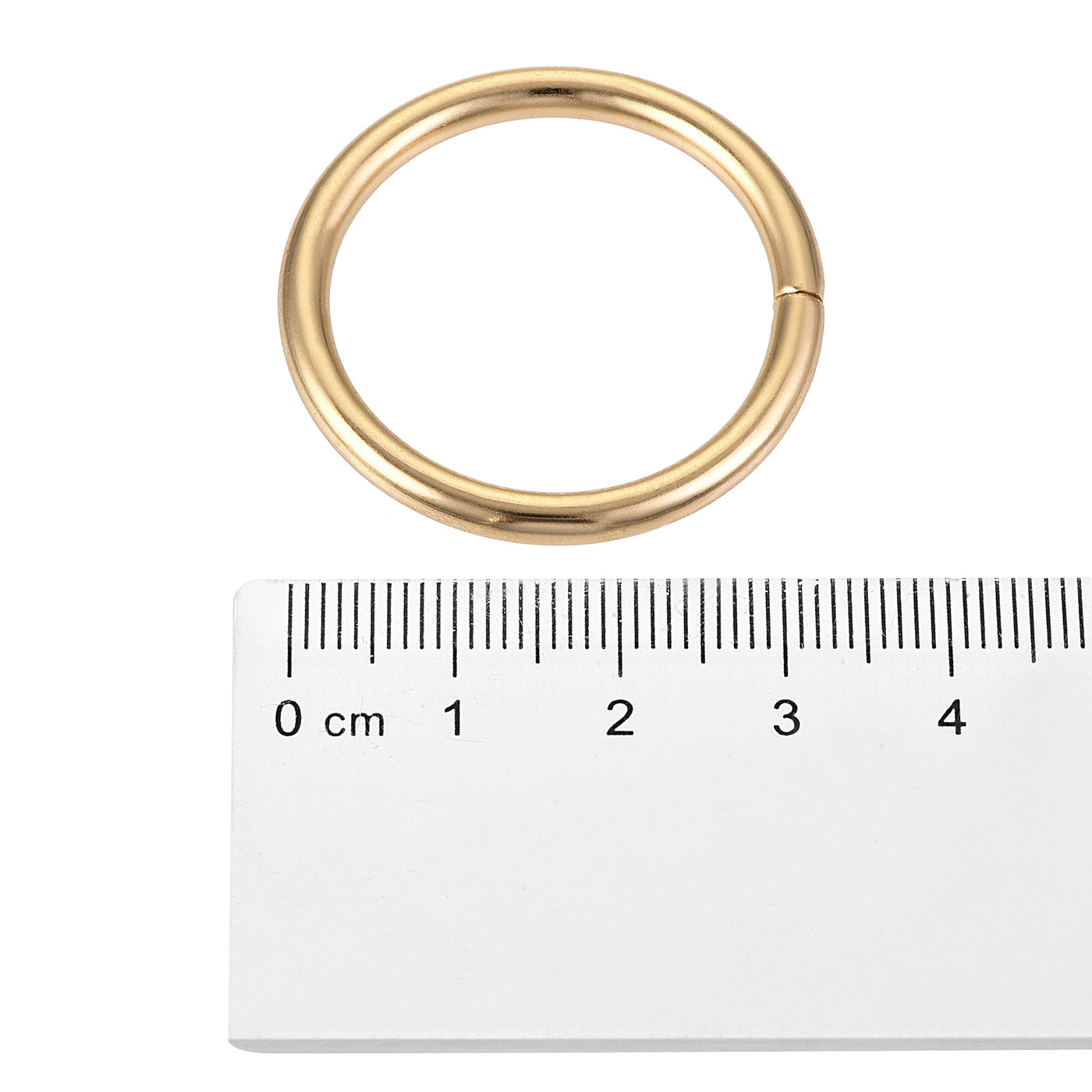 Harfington Metal O Rings, 8pcs 25mm(0.98") ID 3mm Thick Non-Welded O-Ring, Gold Tone
