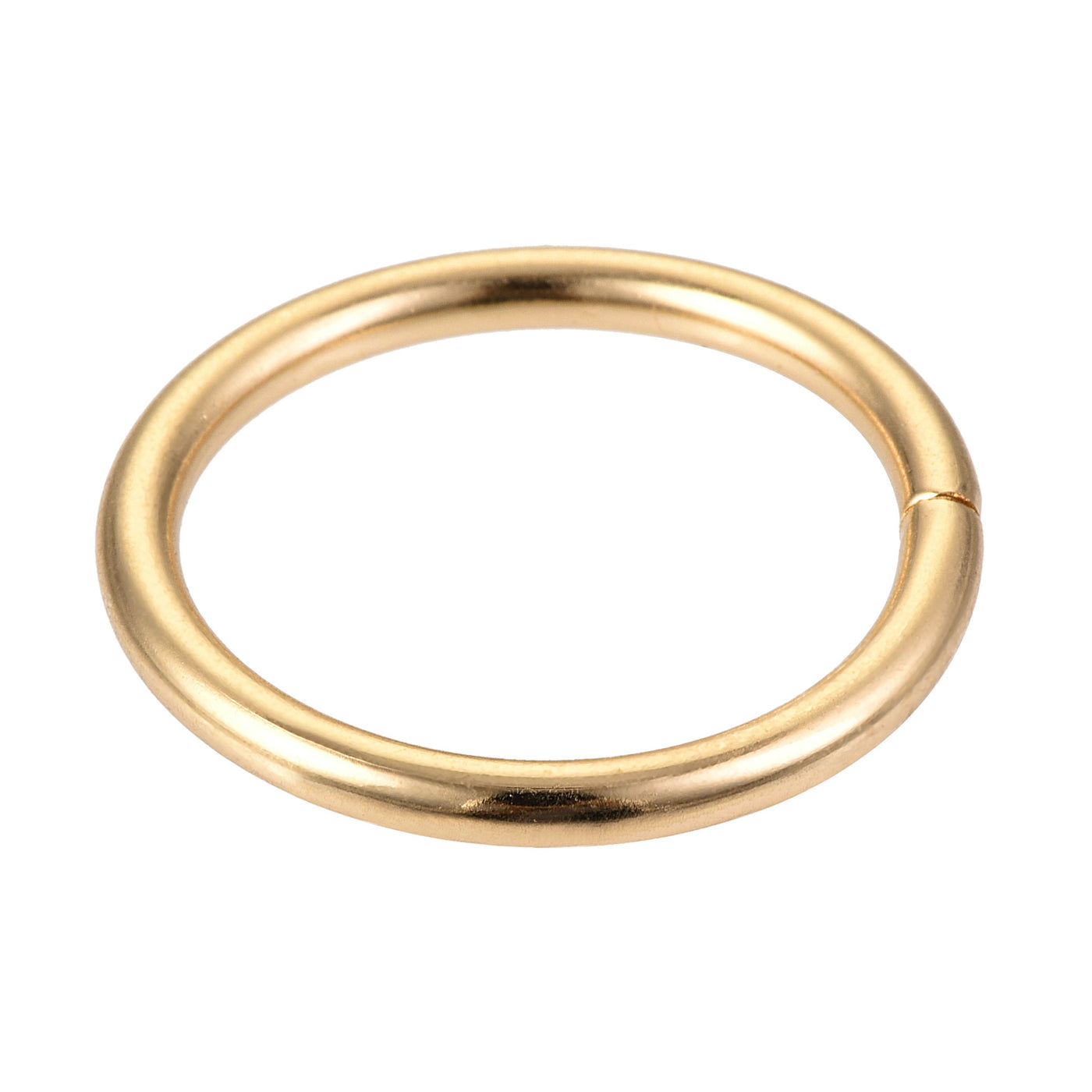 Harfington Metal O Rings, 12pcs 25mm(0.98") ID 3mm Thick Non-Welded O-Ring, Gold Tone