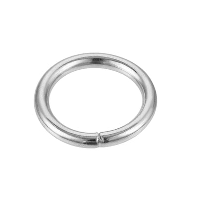 Harfington Metal O Rings, 40pcs 10mm(0.39") ID 1.6mm Thick Non-Welded O-Ring, Silver Tone