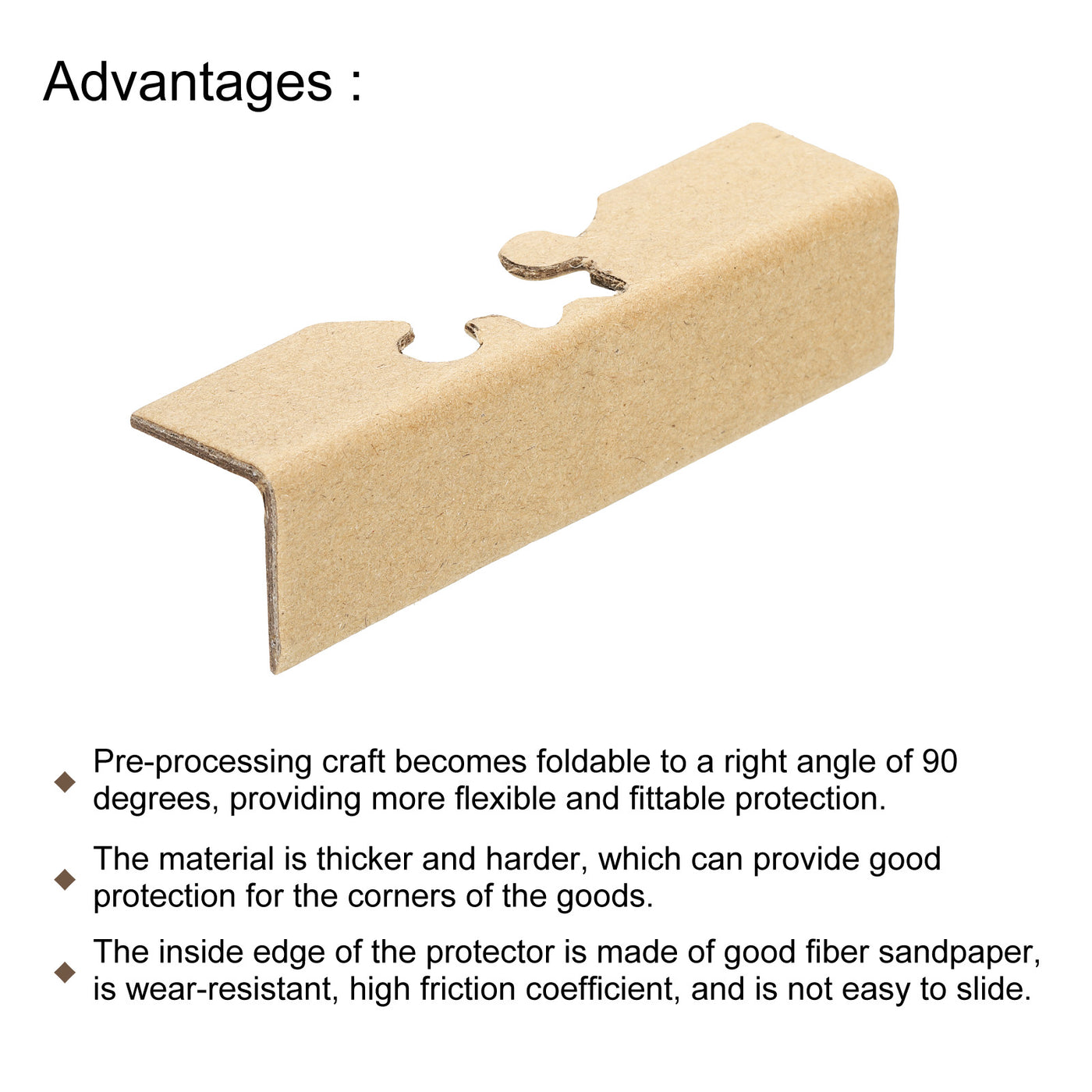 Harfington Adjustable Cardboard Corner Protector Package Frame 60x30mm Thick 3mm 50pcs