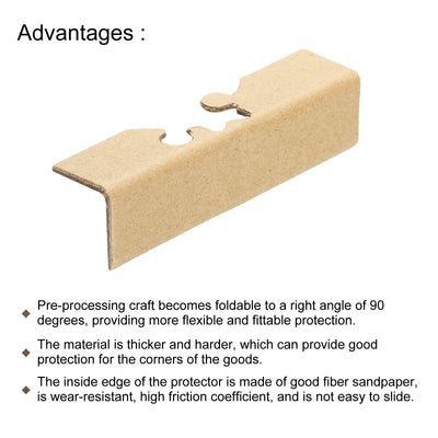 Harfington Adjustable Cardboard Corner Protector Package Frame 60x30mm Thick 3mm 100pcs