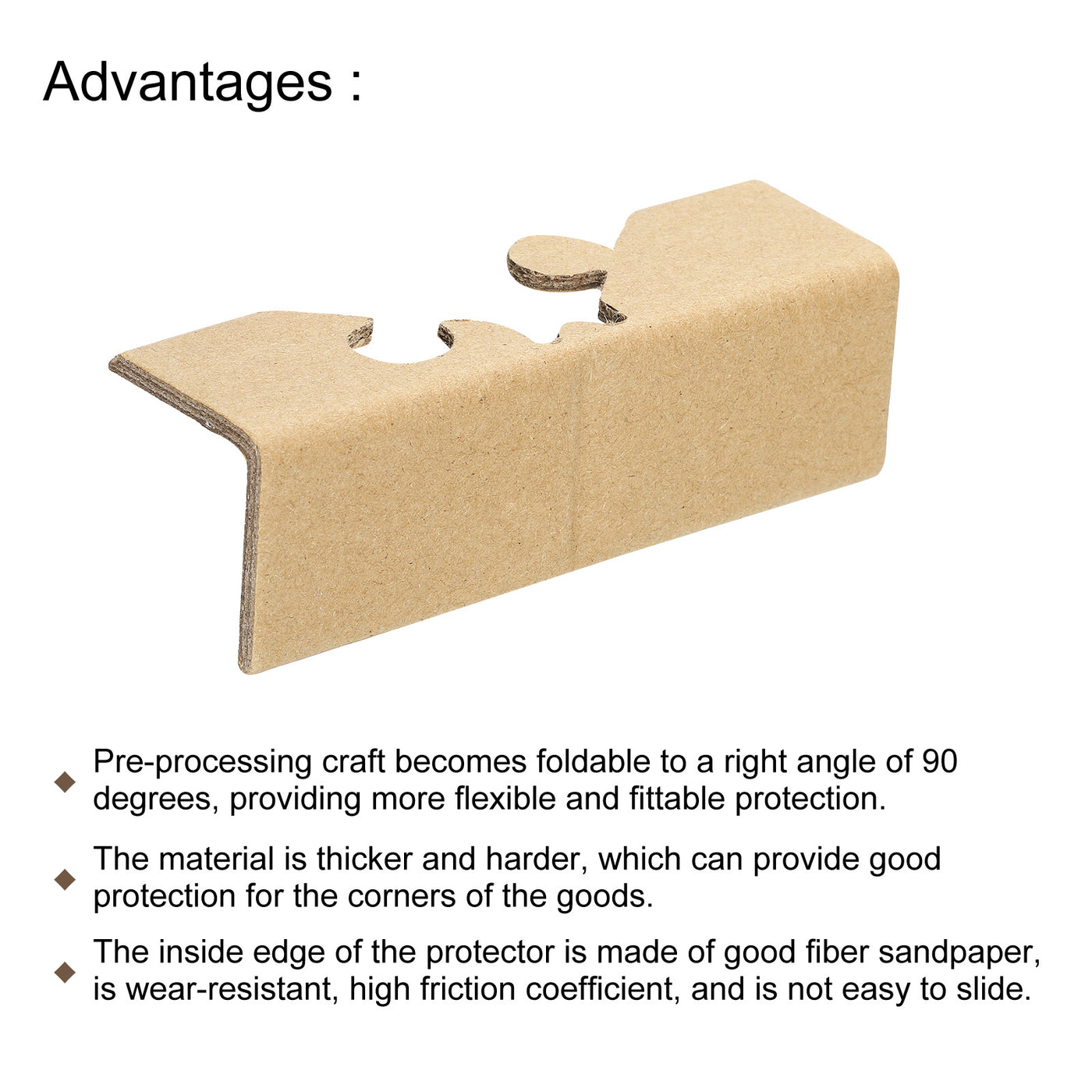 Harfington Adjustable Cardboard Corner Protector Package Frame 60x40mm Thick 4mm 50pcs