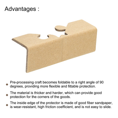 Harfington Adjustable Cardboard Corner Protector Package Frame 60x40mm Thick 4mm 100pcs