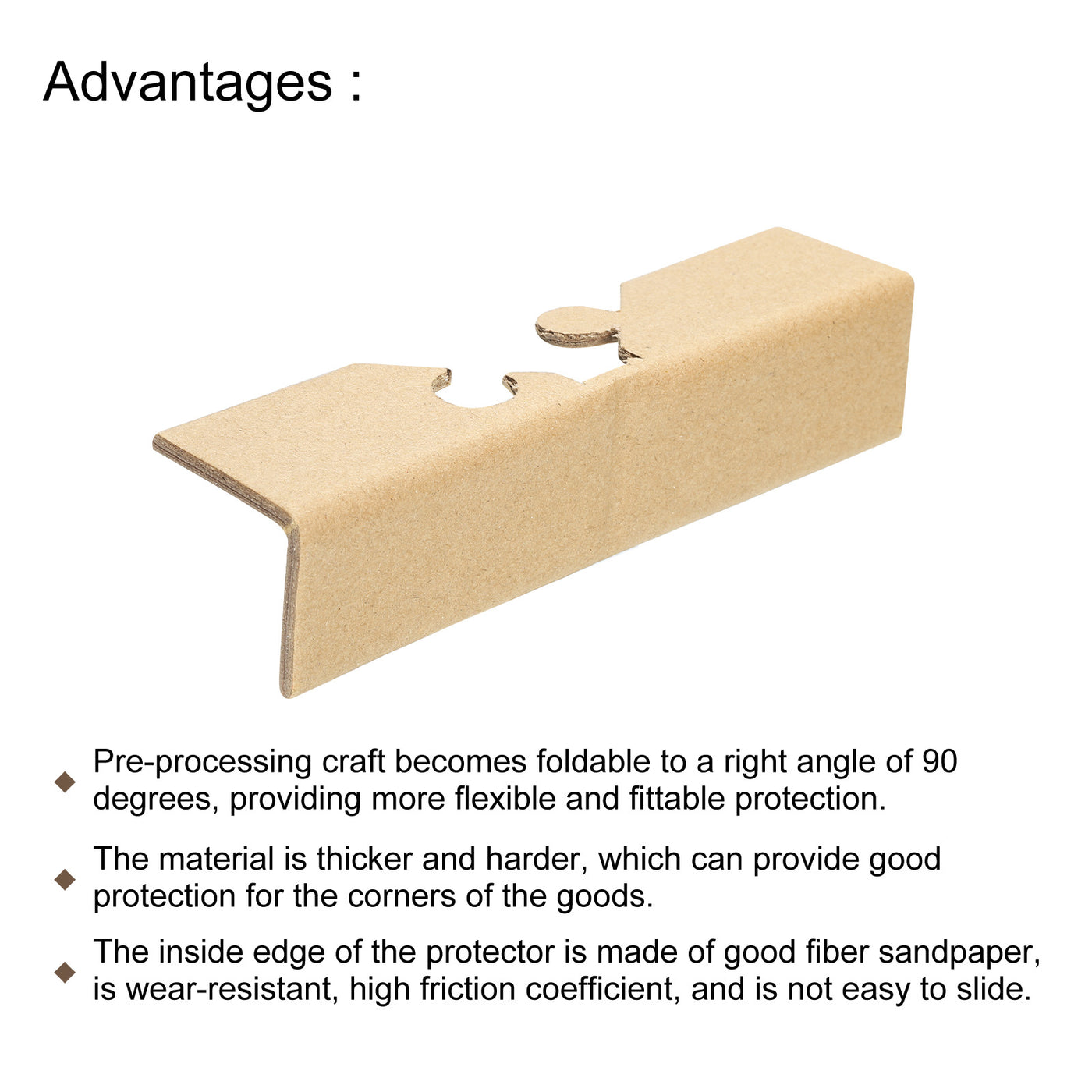Harfington Adjustable Cardboard Corner Protector Package Frame 80x40mm Thick 4mm 100pcs