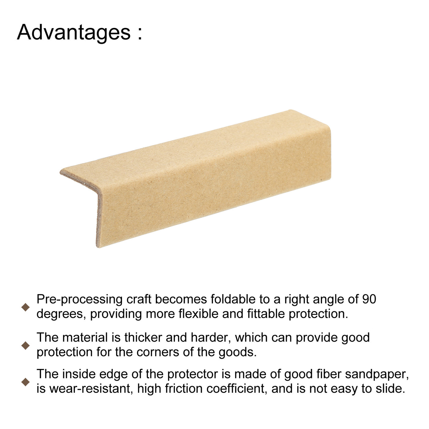 Harfington Adjustable Cardboard Corner Protector Package Frame 80x30mm Thick 3mm 50pcs
