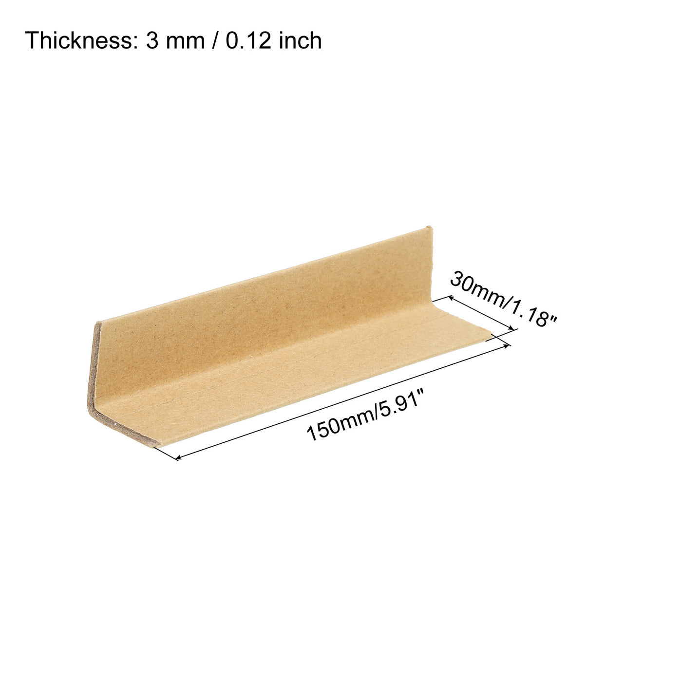 Harfington Adjustable Cardboard Corner Protector Package Frame 150x30mm Thick 3mm 50pcs