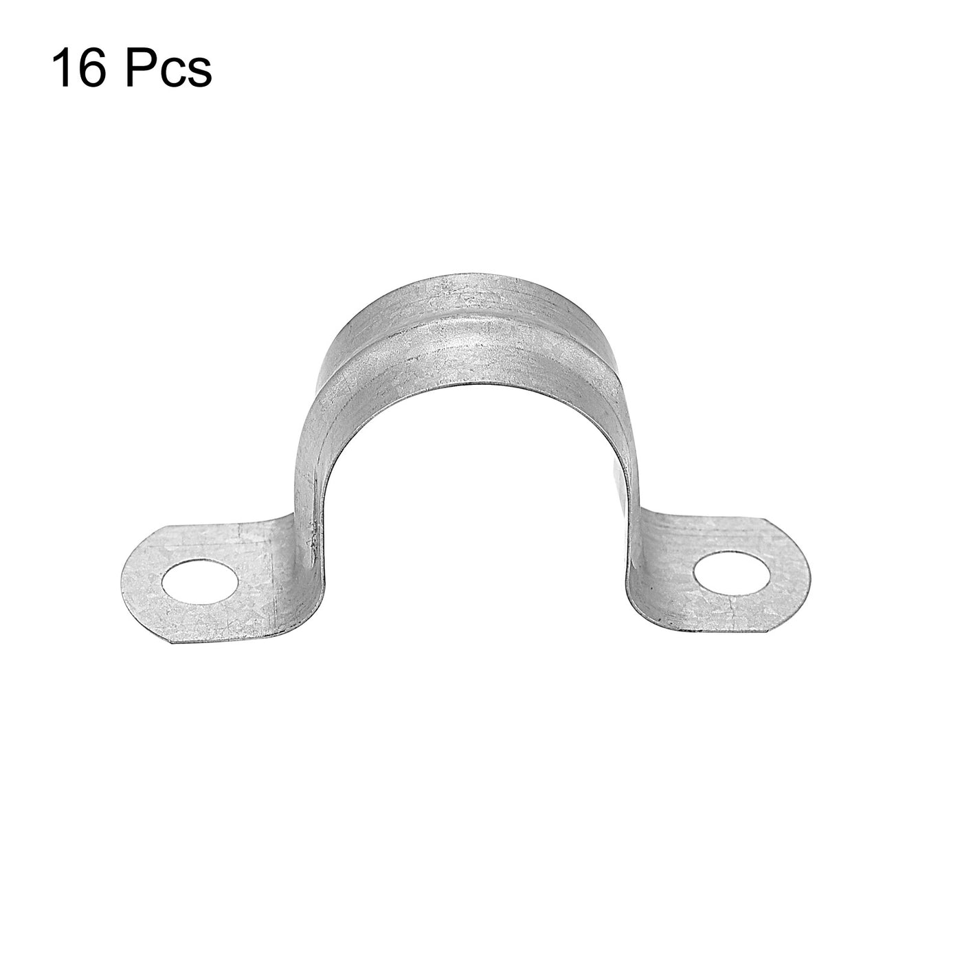uxcell Uxcell Rigid Pipe Strap 16pcs 3/4" (20mm) Carbon Steel U Bracket Tension Tube Clamp