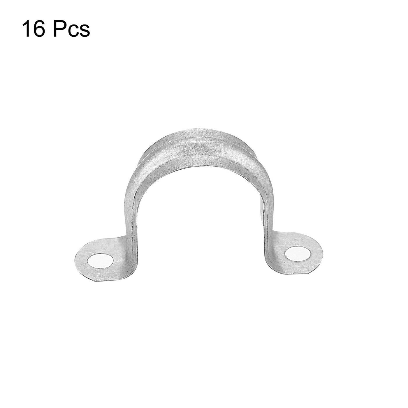 uxcell Uxcell Rigid Pipe Strap 16pcs 1" (25mm) Carbon Steel U Bracket Tension Tube Clamp