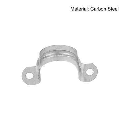 Harfington Uxcell Rigid Pipe Strap 16pcs 1" (25mm) Carbon Steel U Bracket Tension Tube Clamp