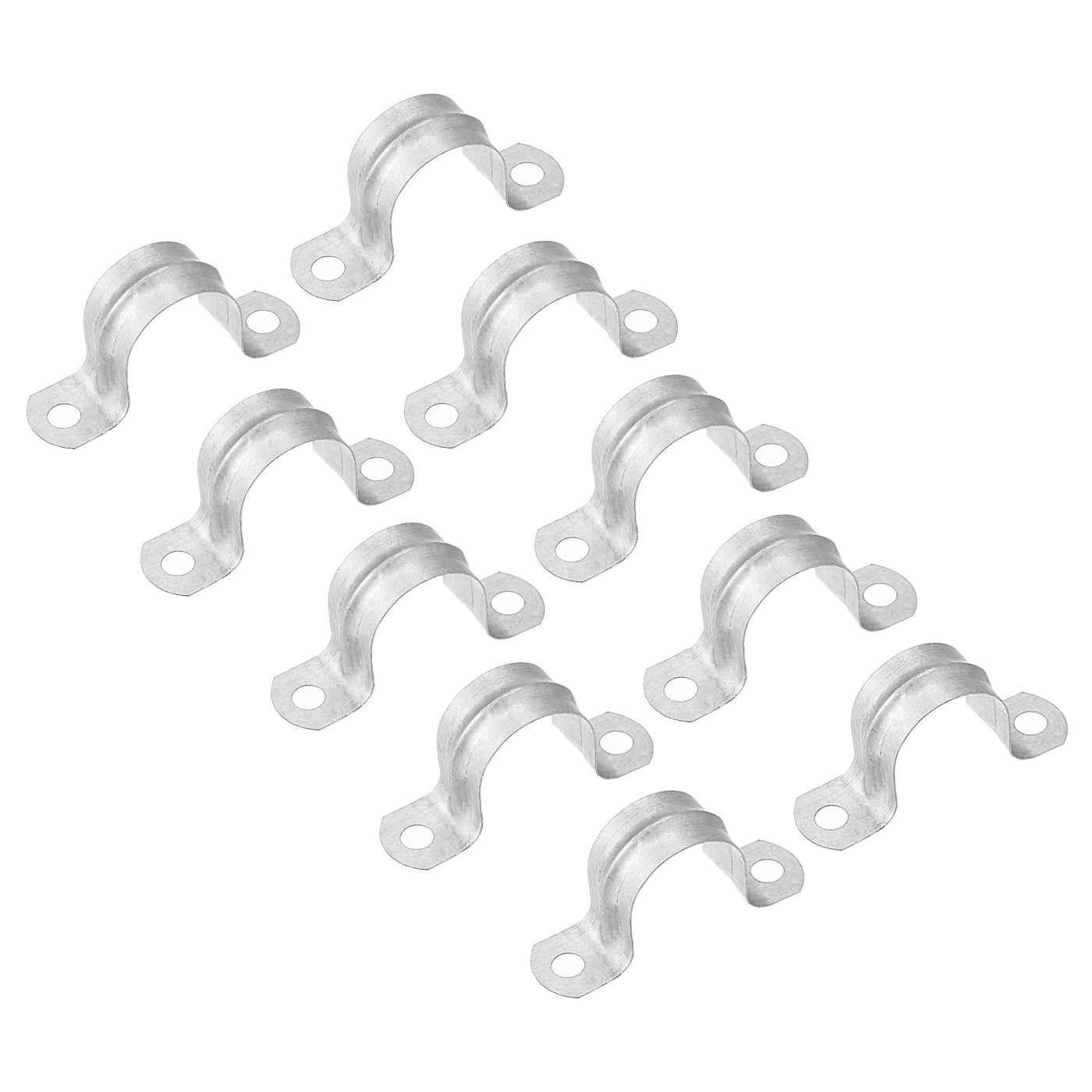 uxcell Uxcell Rigid Pipe Strap 24pcs 1" (25mm) Carbon Steel U Bracket Tension Tube Clamp