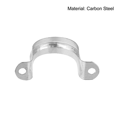 Harfington Uxcell Rigid Pipe Strap 16pcs 1 1/4" (32mm) Carbon Steel U Bracket Tension Tube Clamp