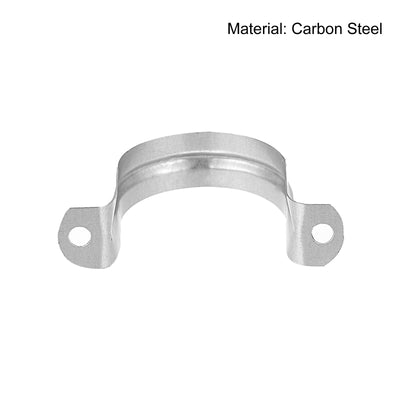 Harfington Uxcell Rigid Pipe Strap 16pcs 1 5/8" (40mm) Carbon Steel U Bracket Tension Tube Clamp