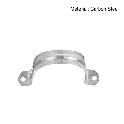 Harfington Uxcell Rigid Pipe Strap 16pcs 2" (50mm) Carbon Steel U Bracket Tension Tube Clamp