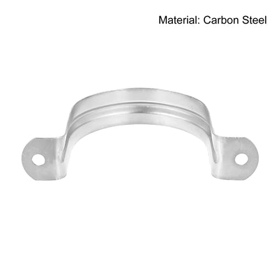 Harfington Uxcell Rigid Pipe Strap 24pcs 4 5/16" (110mm) Carbon Steel U Bracket Tension Tube Clamp