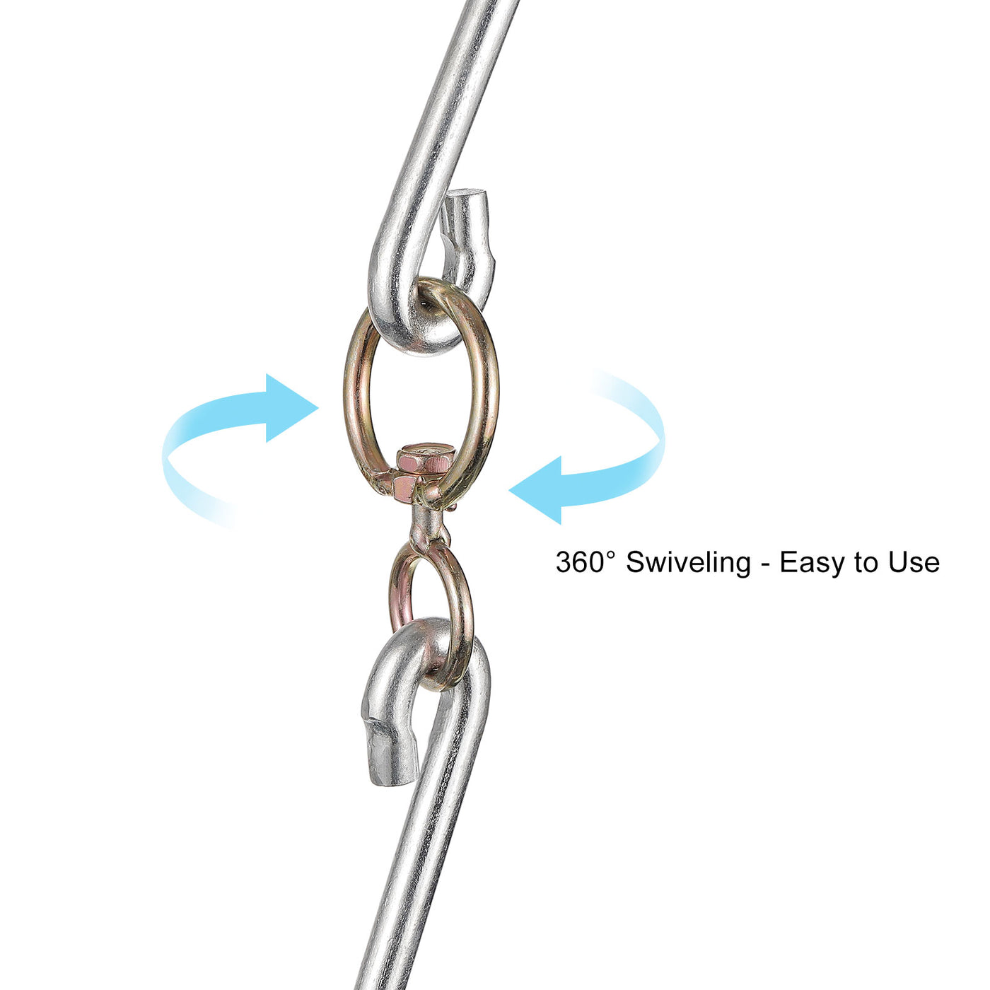 uxcell Uxcell Swivel Meat Hooks Galvanized Processing Butcher Hooks for Hanging Drying Smoking Meat Products